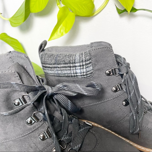 NWT Size 9.5 Sonoma ortholite Eco faux suede combat boots - Picture 4 of 7